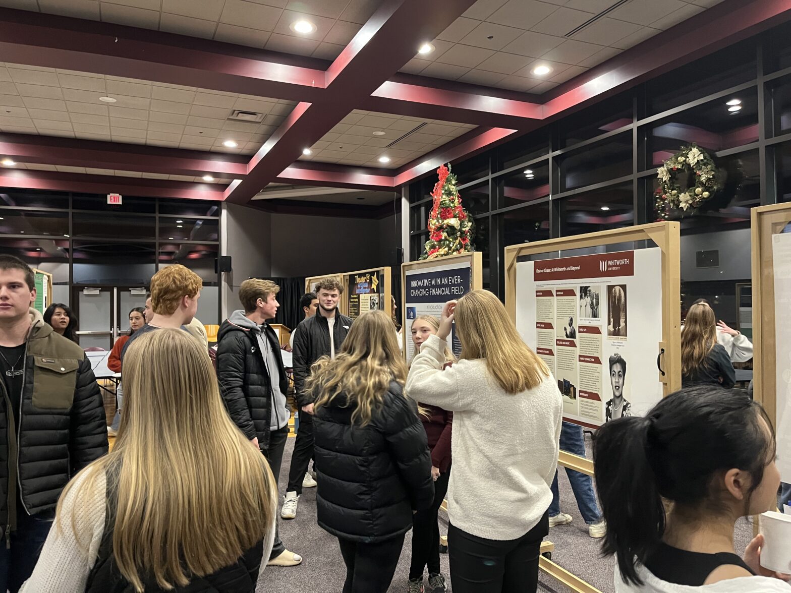 Students at Honors Showcase in the Whitworth HUB MPR