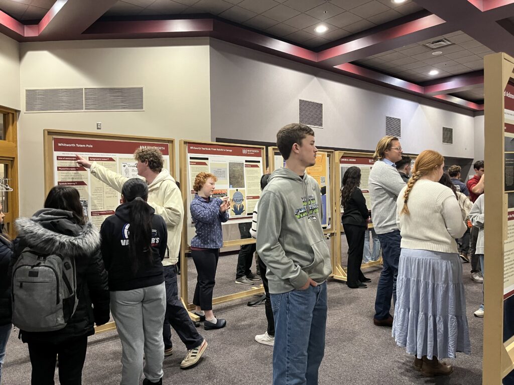 Students at Honors Showcase in the Whitworth HUB MPR